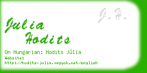 julia hodits business card